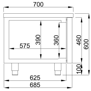 Table Réfrigérée Positive 2 Tiroirs 180 L CombiSteel - Performante et Écologique