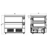 Positive/Negative Refrigerated Base - 179 L - 4 GN 1/1 in Stainless Steel