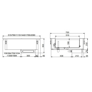 Bain-Marie Drop-In with Manual Water Filling - 3/1 - CombiSteel