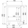 Table Réfrigérée Positive GN 1/1 à 2 Portes - 281 L - CombiSteel