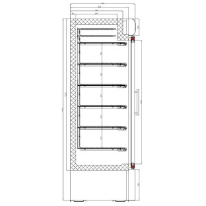 Negative Glass Door Refrigerated Cabinet - Combisteel - 578L