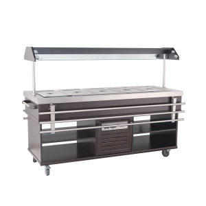 Buffet Chaud CombiSteel - Acier Inoxydable GN 1/1 & Éclairage LED