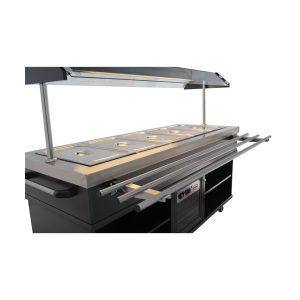 Buffet Chaud CombiSteel - Acier Inoxydable GN 1/1 & Éclairage LED