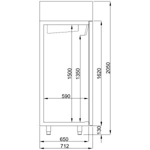 Armoire Réfrigérée Inox 1 Porte - 550L Combisteel