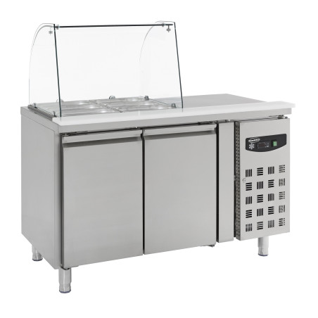 Saladette Kühltisch mit 2 Türen - 2 GN 1/1 - CombiSteel