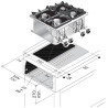 Drop-In CombiSteel Gas Cooktop - 4 Professional Burners