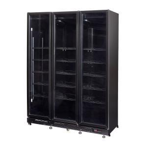 Positive Refrigerated Display Case with 3 Glass Doors - 1200 L - CombiSteel