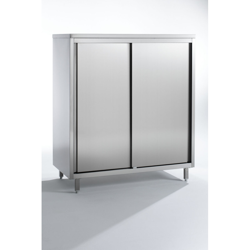 Hoher Edelstahlschrank mit 4 Ebenen - CombiSteel Hoher Edelstahlschrank mit 4 Ebenen - CombiSteel