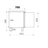 Positive Kühltisch GN 1/1 mit 4 Türen - 553 L - CombiSteel