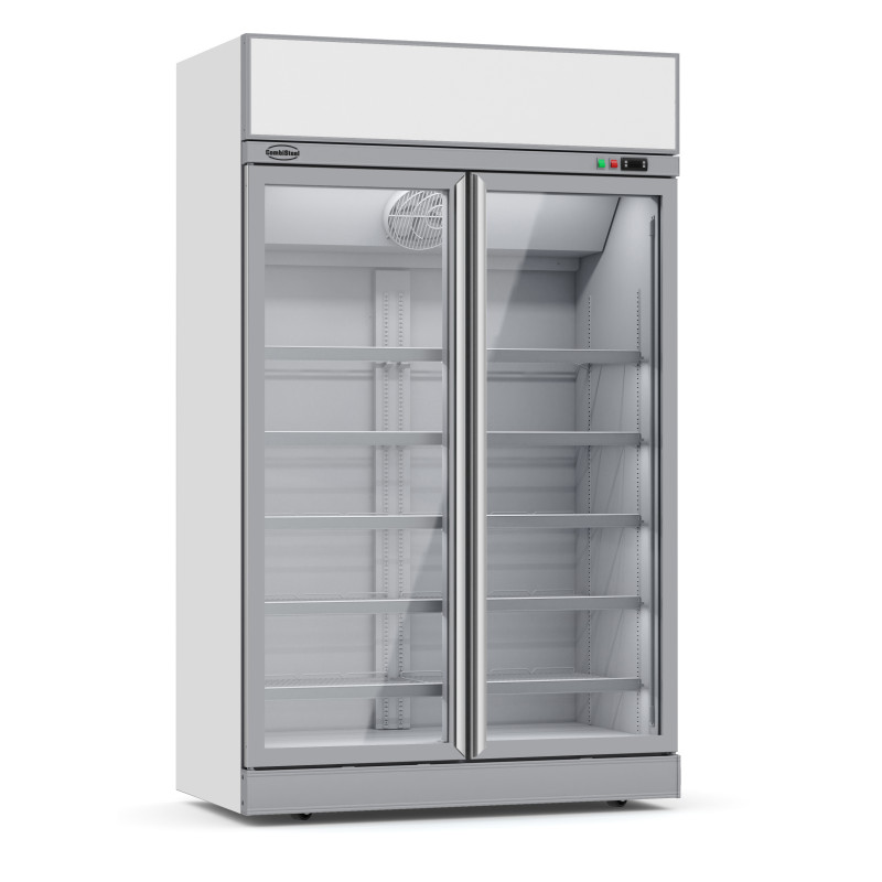 Positive Kühlvitrine mit 2 Glastüren - 1000 L - CombiSteel Positive Kühlvitrine mit 2 Glastüren - 1000 L - CombiSteel