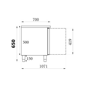 Positive Refrigerated Table GN 1/1 with 4 Doors - CombiSteel