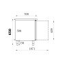 Positive Refrigerated Table GN 1/1 with 4 Doors - CombiSteel