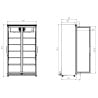 Positive Kühlvitrine - 2 Glastüren - 785 L - CombiSteel