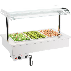 Drop-In Bain-Marie 3 GN 1/1 - GN 1/1 Pans and Adjustable Thermostat