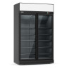 Black 2-Door Glass Freezer - 960 L - CombiSteel