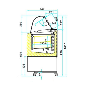 Vitrine à Glace - Ventilée - 339 L - CombiSteel