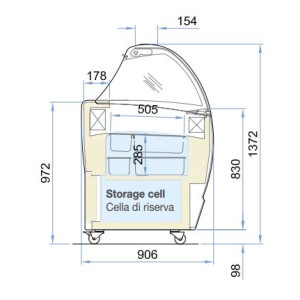 Vitrine à Glace - Statique - 520 L - CombiSteel