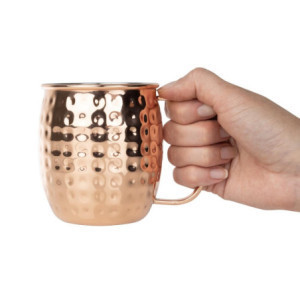 Hammered Copper Stainless Steel Mug - 440 ml - Olympia