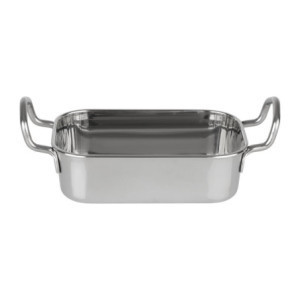 Stainless Steel Rectangular Serving Platter - 140 x 90 mm - Olympia