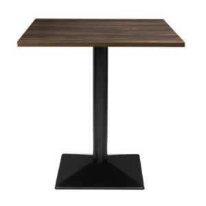 Table Carrée Effet Bois Foncé - 70 x 70 cm - Bolero