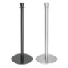 Poteau d'Accueil Base Plate Inox Brossé - Lot de 2 - Bolero