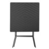 Black Square Folding Table - 62 x 62 cm - Bolero