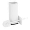 Square White Toilet Brush and Holder - Jantex