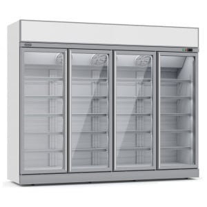 Negative Kühlvitrine - 4 Glastüren - 2060 L - CombiSteel