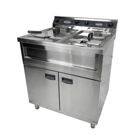 Friteuse électrique sur Coffre 2 x 12 L - 2 x 9000 W - Capacité 24 L - Combisteel