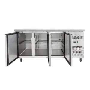 Tischkühlschrank 3 Türen GN1/1 - Tiefe 700 - Dynasteel