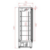 Armoire Réfrigérée Négative à 2 Portes Vitrées Noir - 1000 L - CombiSteel