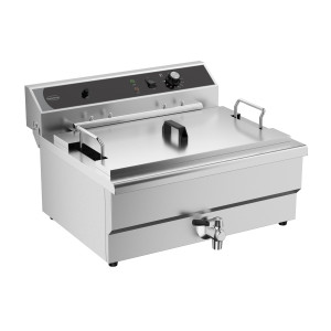 Professional Deep Fryer with Drain Valve - 25 L - CombiSteel