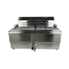 Professionelle Fritteuse mit Ablasshahn - 25 L - CombiSteel