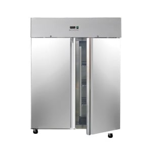 Negativer Schrank 1400 L Edelstahl 2 Türen GN 2/1 Belüftet