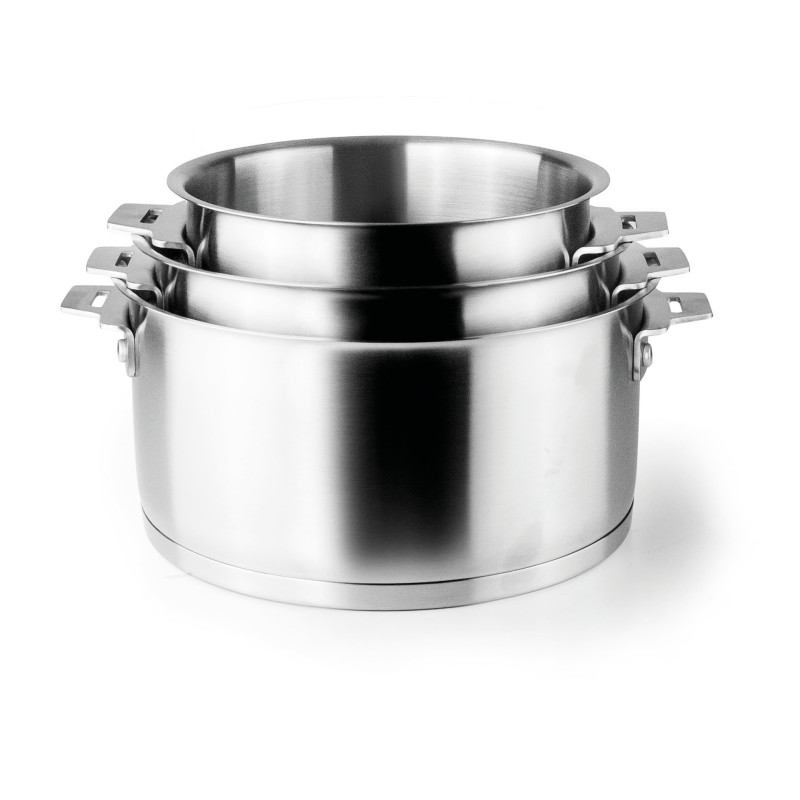 Set de 3 Casseroles avec Poignée Combi - Lacor Set de 3 Casseroles avec Poignée Combi - Lacor