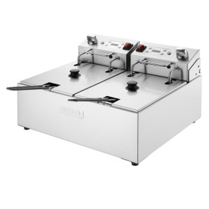 Doppelte elektrische Fritteuse mit Timer - 2 x 5 L - Buffalo
