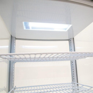 Weiße Positive Kühlvitrine mit 2 gebogenen Türen 86 L - Polar