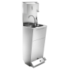 Foot-Operated Hand Wash with Bin, Soap and Paper Dispenser - Dynasteel