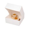 Weiße Karton Konditoreischachtel - 29 x 29 cm - Packung mit 50 - FourniResto