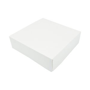 Weiße Karton Konditoreischachtel - 29 x 29 cm - Packung mit 50 - FourniResto
