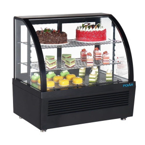 Black Countertop Refrigerated Display - 100 L - Polar