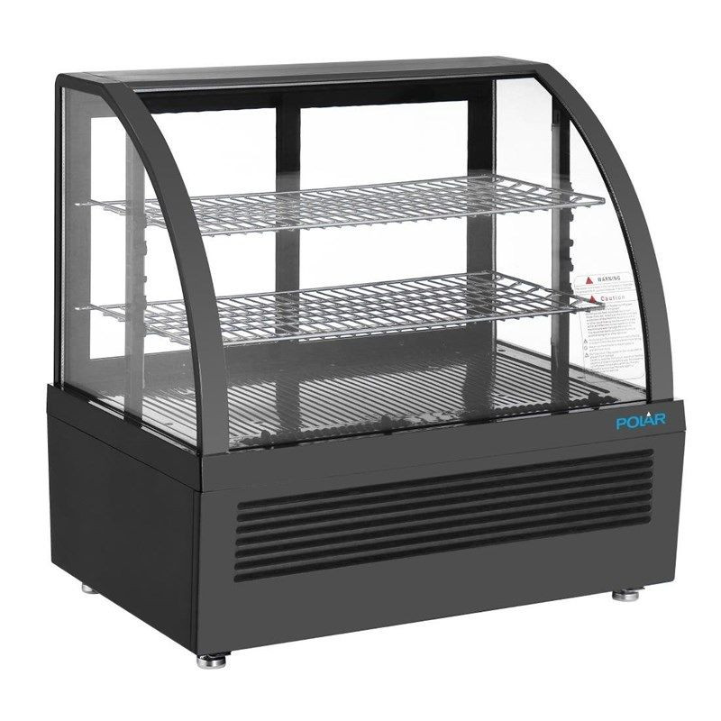 Schwarze Kühlvitrine für Theken - 100 L - Polar Schwarze Kühlvitrine für Theken - 100 L - Polar