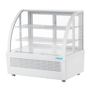 Weiße Kühlvitrine für Theken - 2 Regale - 100 L - Polar