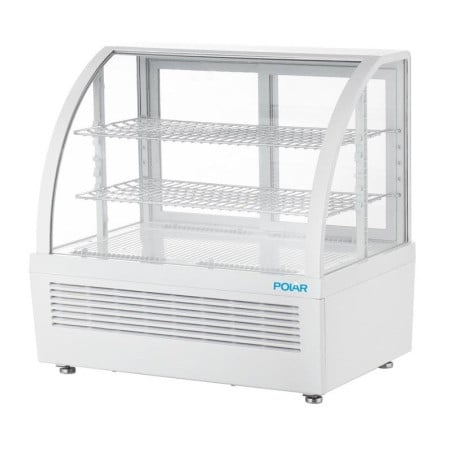 Weiße Kühlvitrine für Theken - 2 Regale - 100 L - Polar