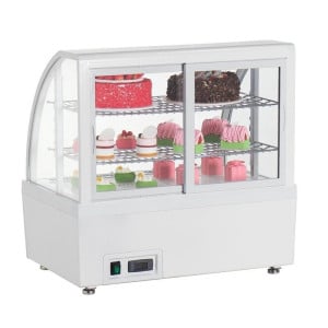 Weiße Kühlvitrine für Theken - 2 Regale - 100 L - Polar