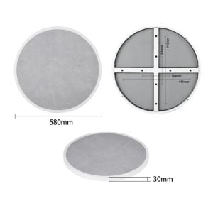 Round Tempered Glass Table Top - Ø 580mm - Bolero