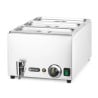 Bain-Marie with Drain Tap - 3 GN 1/3 - HENDI