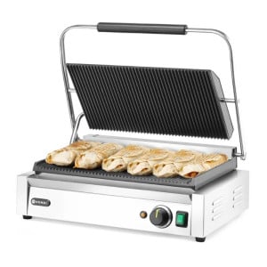 Grillkontakt Panini XL - Gerillte Platte - HENDI