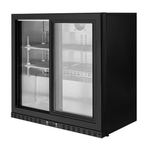 Kompakter Rückkühlschrank mit 2 Glastüren für Restaurant, Bar, Brauerei)