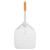 Square Perforated Pizza Peel with Short Handle - 350x710 mm